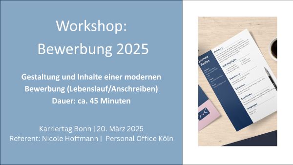 Workshop Bewerbung 2025 Personal Office Koln Web